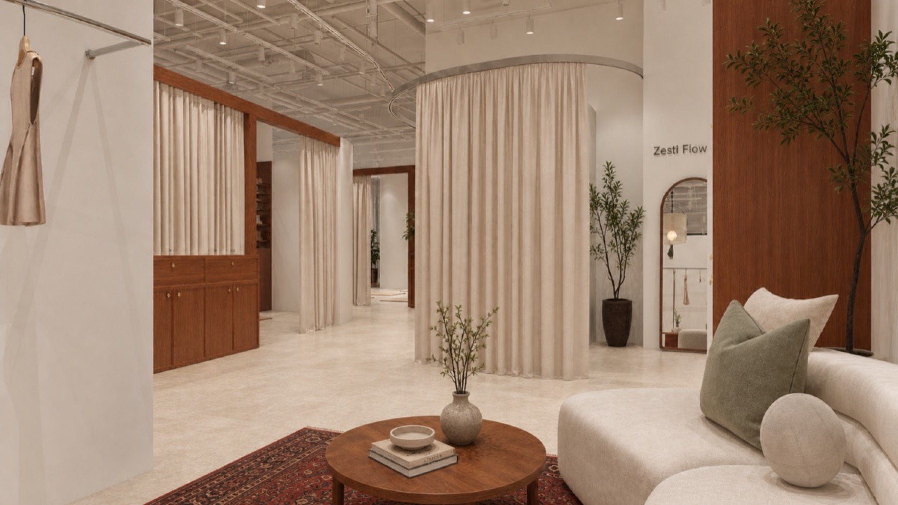 Zestiflow third-space lounge with soft seating